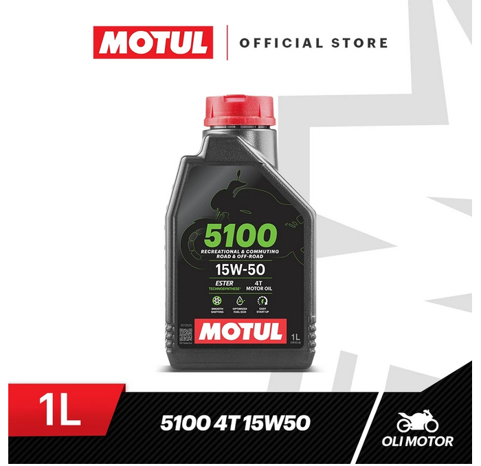 Oli Motor Motul 5100 4T 15W50 1L Anti-Wear